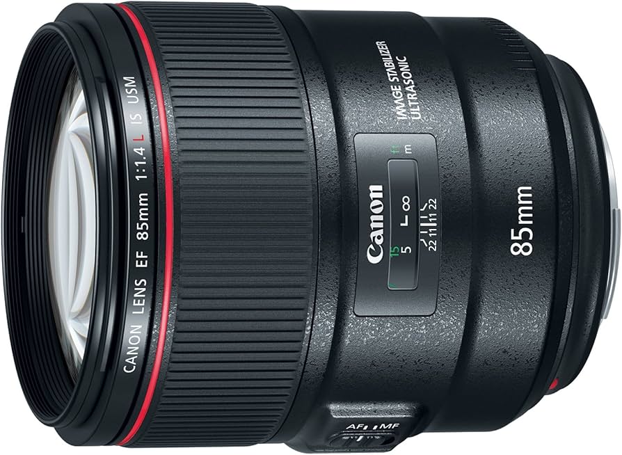 Canon EF 85mm f/1.4L is USM - DSLR Lens with is Capability, Black