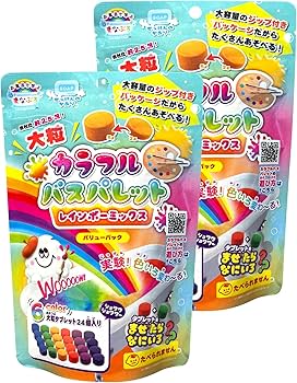 Amazon | まなぶろ 色が変わる 入浴剤 カラフル バスパレット 大容量