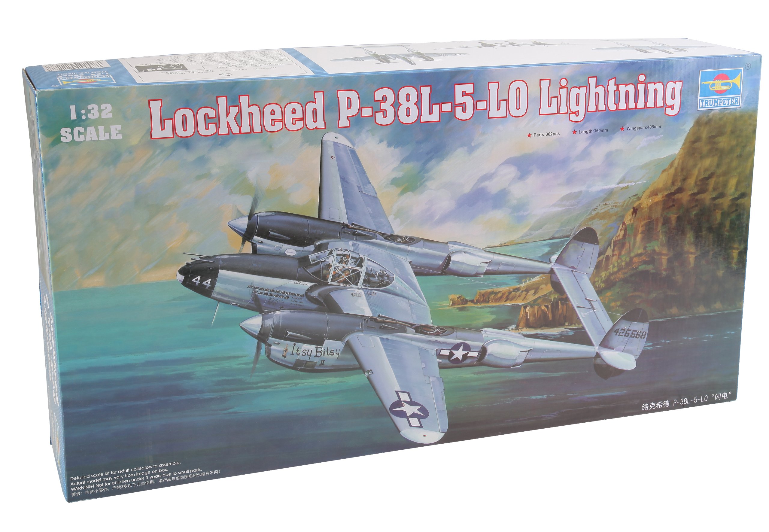 Amazon.com: Trumpeter 1/32 P38L-5-LO Lightning Fighter : Arts