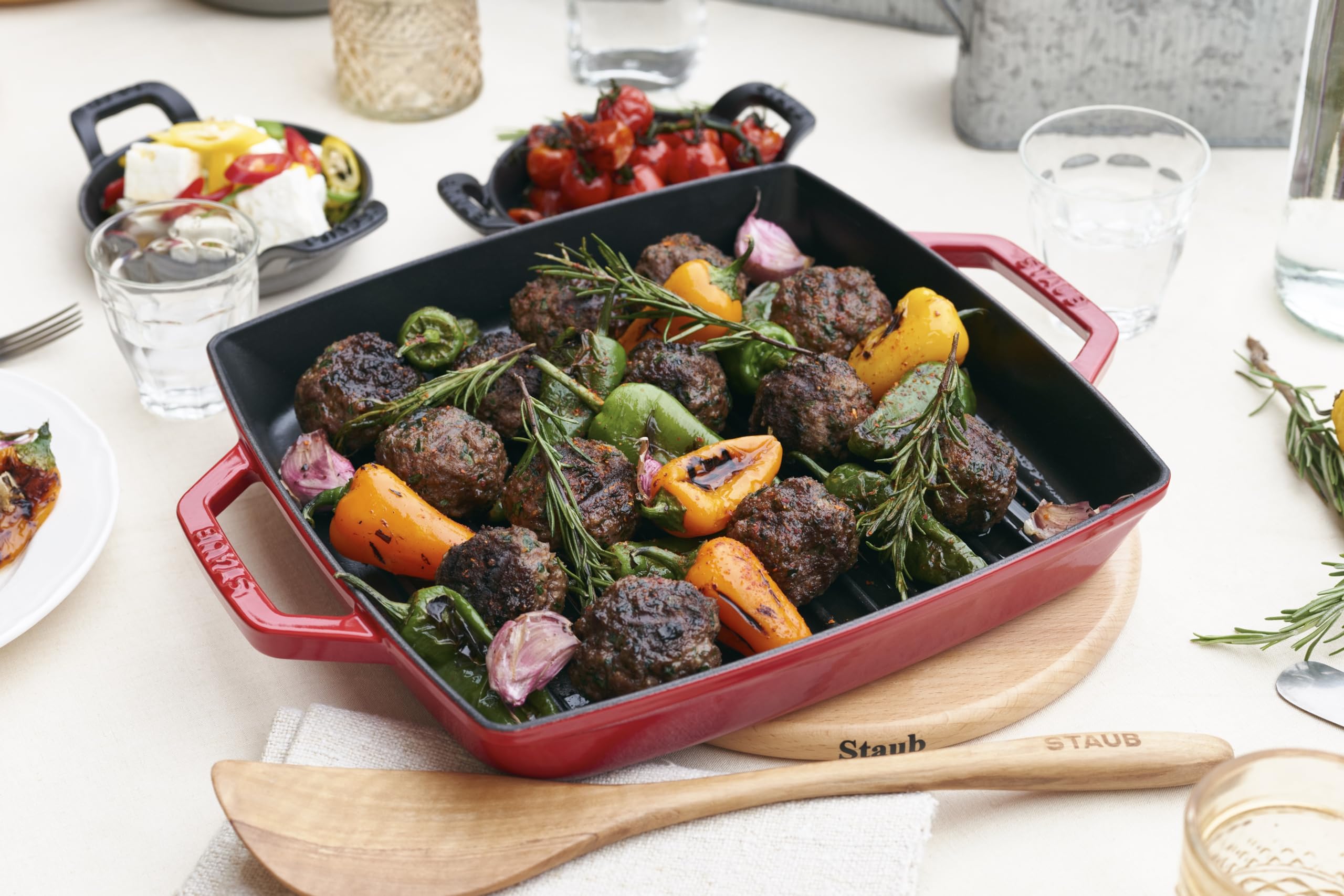 Amazon.co.jp: staub ストウブ 「 ピュアグリル スクエア チェリー