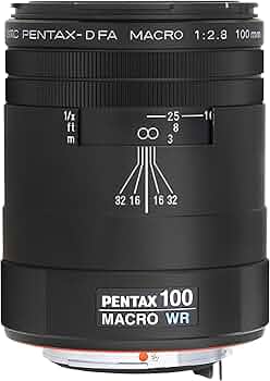 Amazon.com : Pentax 100mm f/2.8 WR D FA smc Macro Lens for Pentax