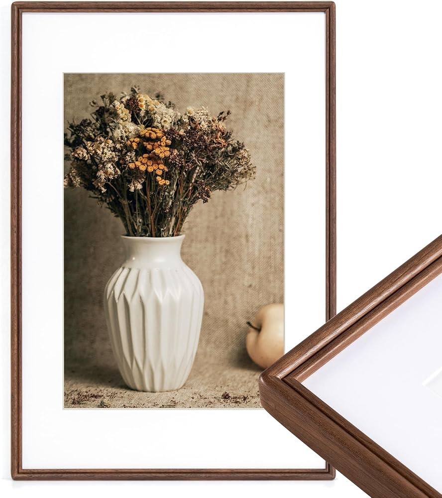 Amazon.com - 16x24 Poster Frame, Natural Solid Walnut Wood Picture