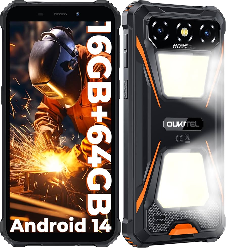 Amazon | OUKITEL G5 タフネススマホ simフリー 16GB RAM 64GB ROM 1TB