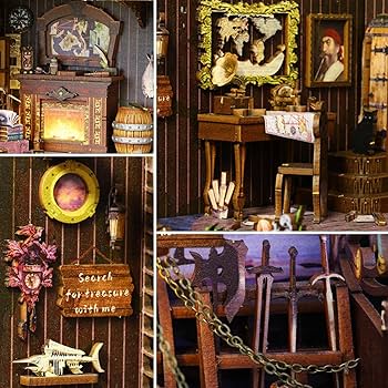 Amazon.com: KingStora DIY Book Nook Kit - Pirate Captain's Aden