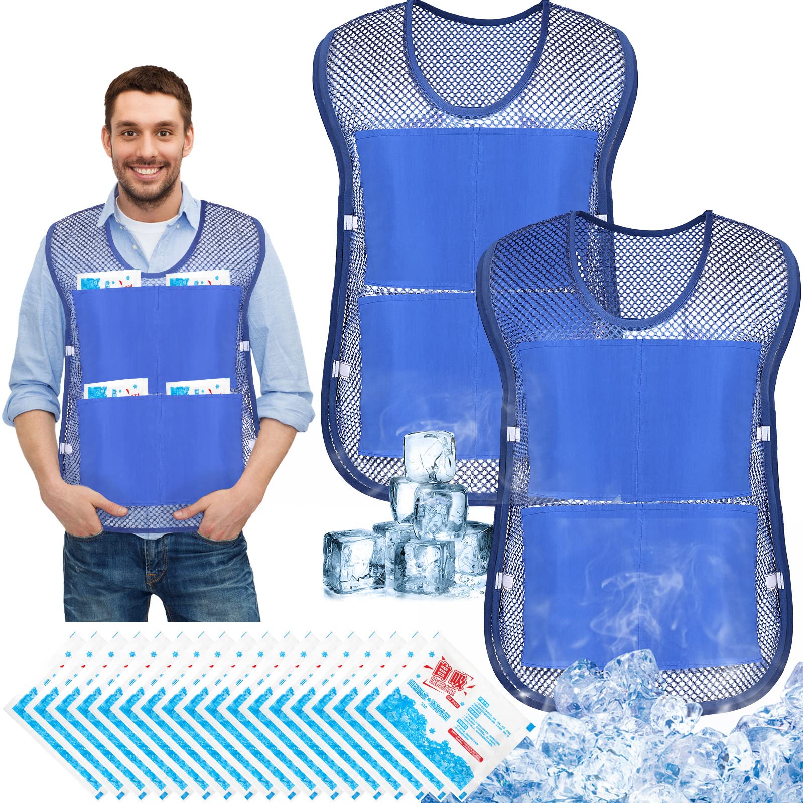 Mepase Ice Vest Cooling Vest for Men Women Teens with Ice Packs