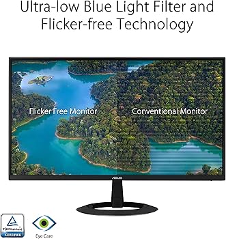 ASUS 22” (21.45” viewable) 1080P Eye Care Monitor (VZ22EHE) - Full