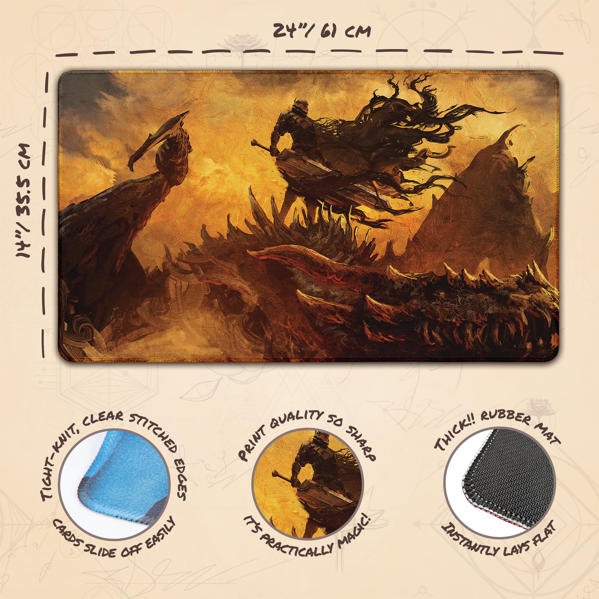 Amazon.com: Paramint Dragon Slayer (Stitched) - MTG Playmat by