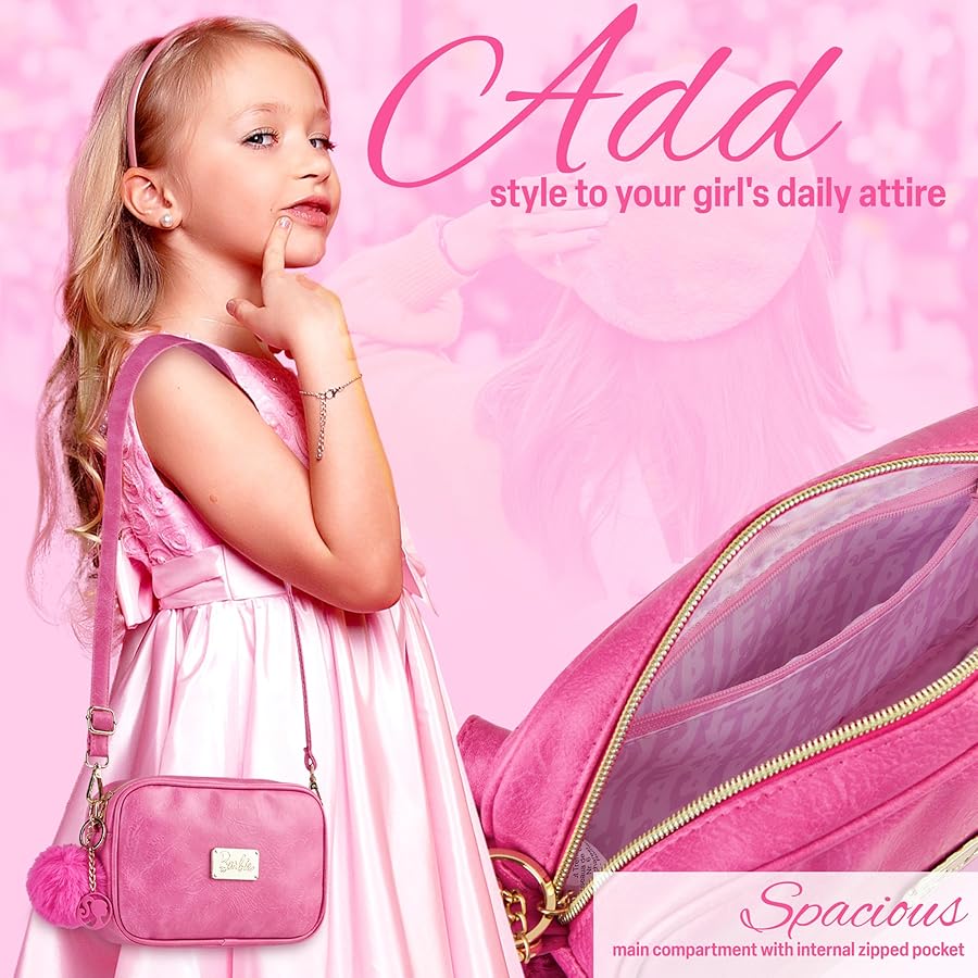 Amazon.com: Barbie Messenger Bag for Girls, Shoulder Bag with