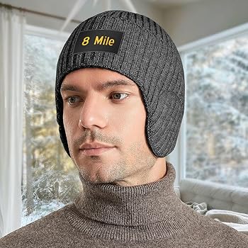 Amazon.co.jp: [キツネリーム] 8 マイルエミネム 帽子 ニット帽 耳あて
