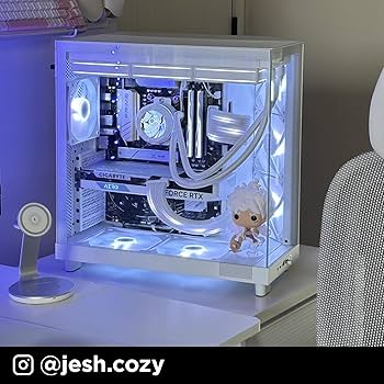 Amazon | NZXT H6 Flow RGB White 2面ウルトラクリア 強化ガラスパネル