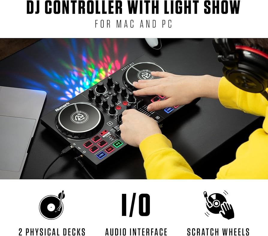Amazon.com: Numark Party Mix II DJ Controller with Lights, 2 Decks