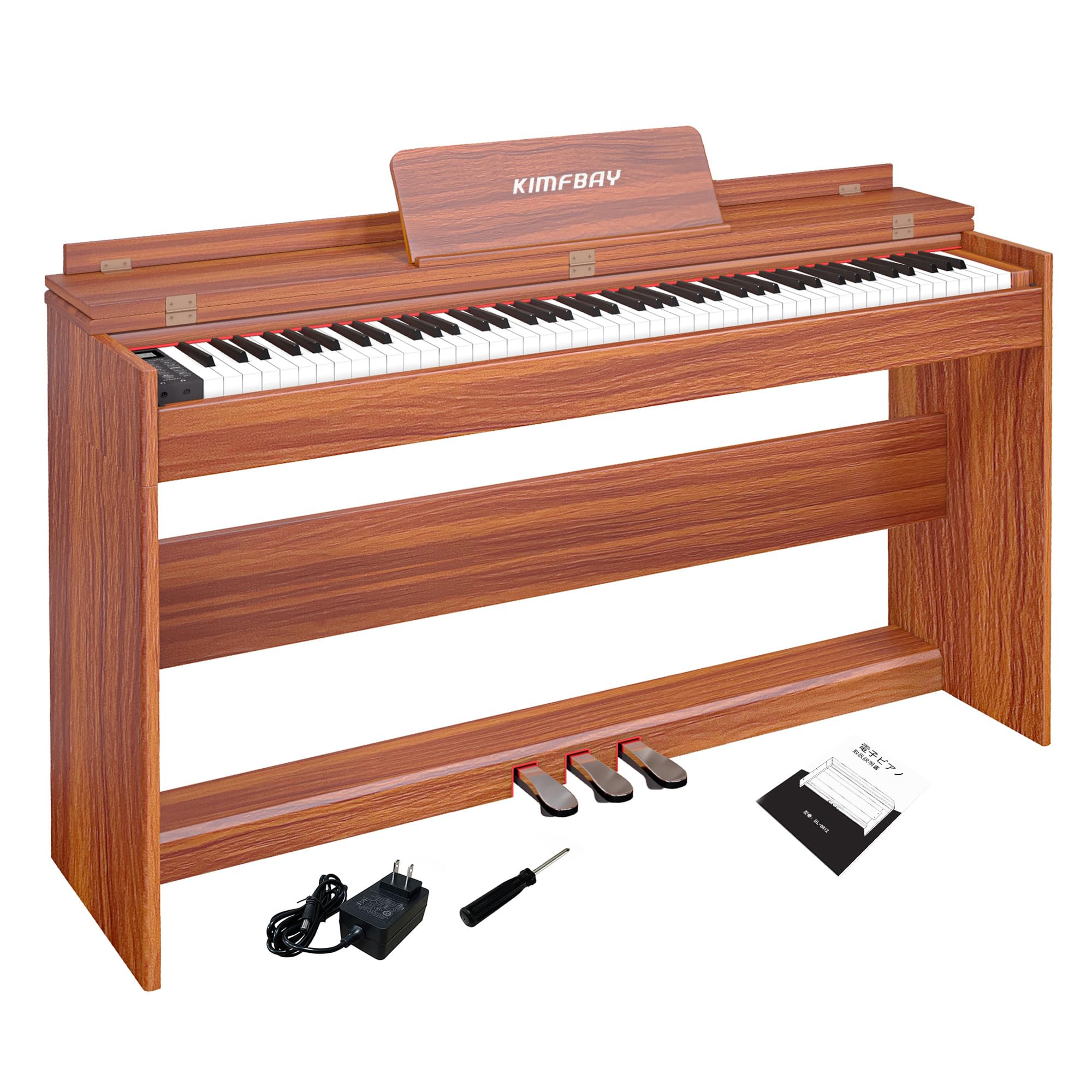 Amazon | KIMFBAY 電子ピアノ 88鍵盤 ハンマーアクション鍵盤 木製
