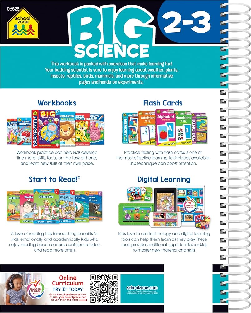 School Zone Big Science Workbook: 320 Spiral-Bound Pages, 2nd