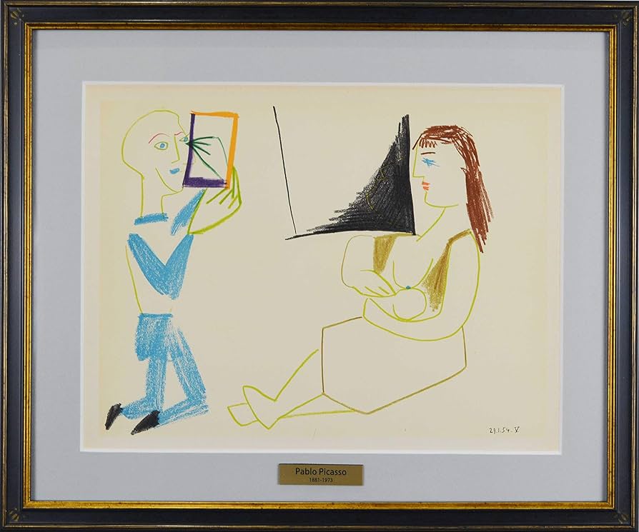 Amazon.co.jp: パブロ ピカソ 『 人間喜劇 より Ⅸ 』 絵画 本 版画