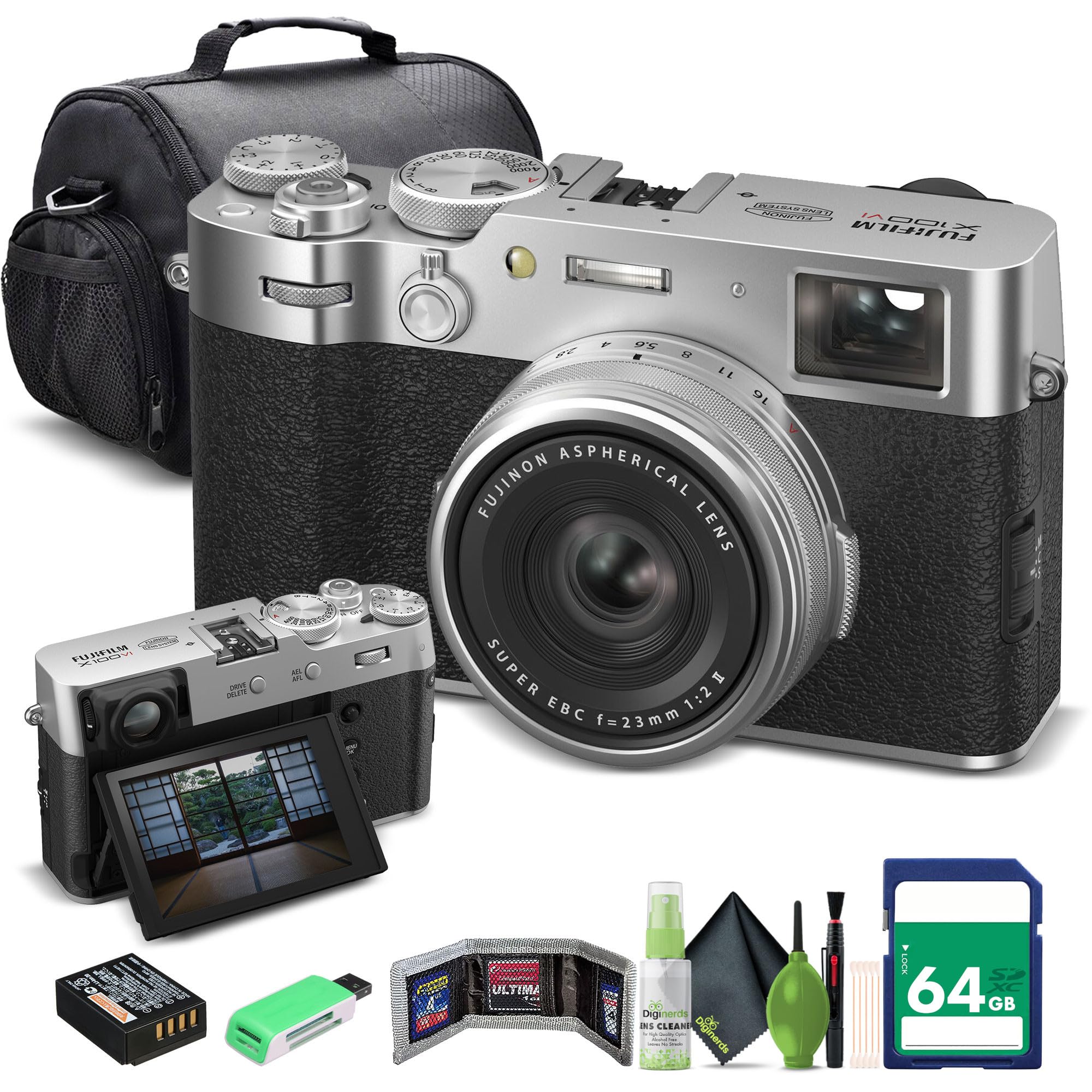 Amazon.com : FUJIFILM X100VI Digital Camera (Silver) (16821822) +
