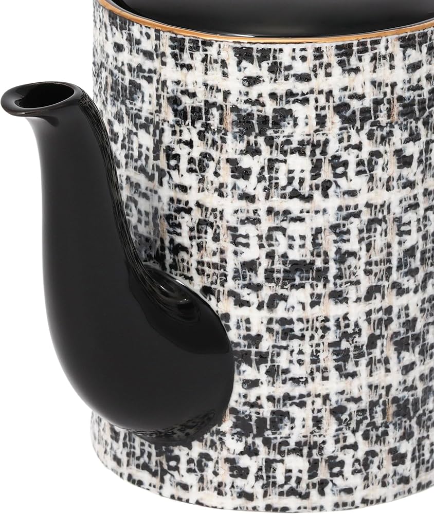 Amazon｜Francfranc フランフラン ツイード ティーポット ブラック