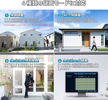 Amazon.co.jp: Jennov 防犯カメラ 屋外 ワイヤレス 防水 360°広角撮影