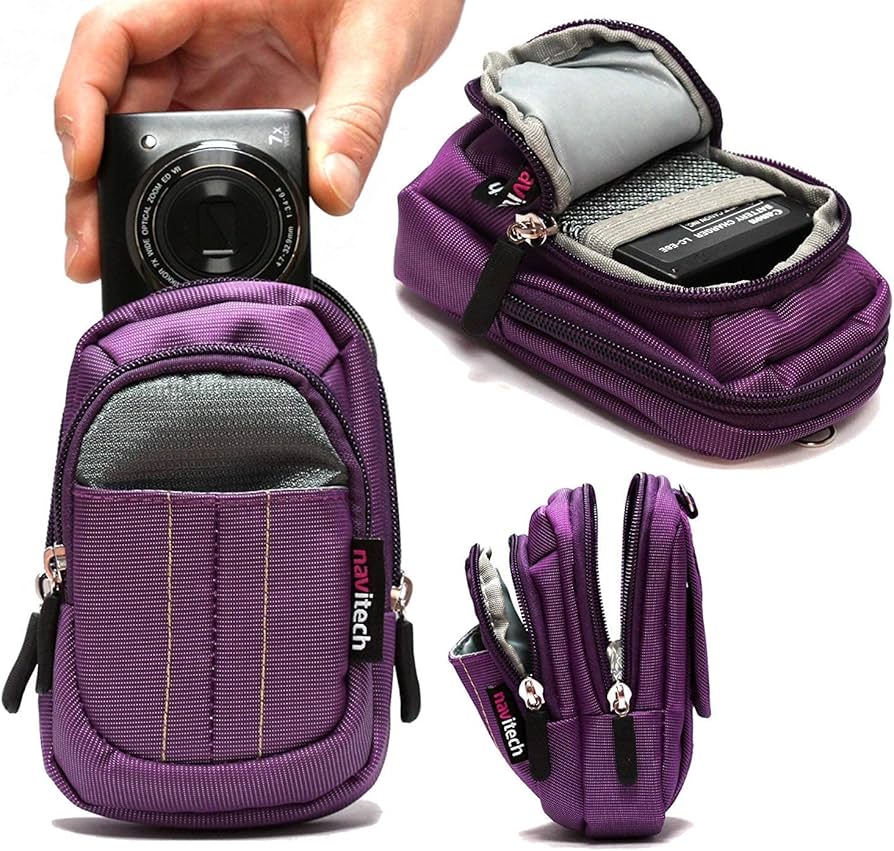 Amazon.com : Navitech Purple Digital Camera Case Bag Compatible