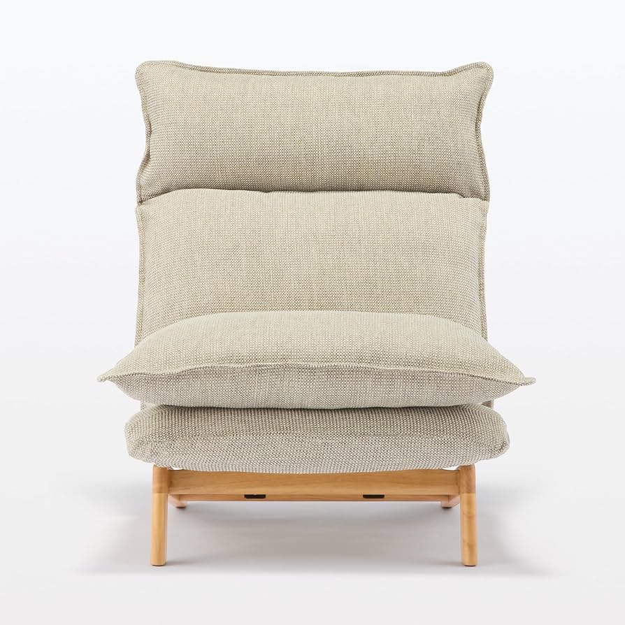 Amazon｜無印良品 ハイバックリクライニングソファ ベージュ 幅74×奥行