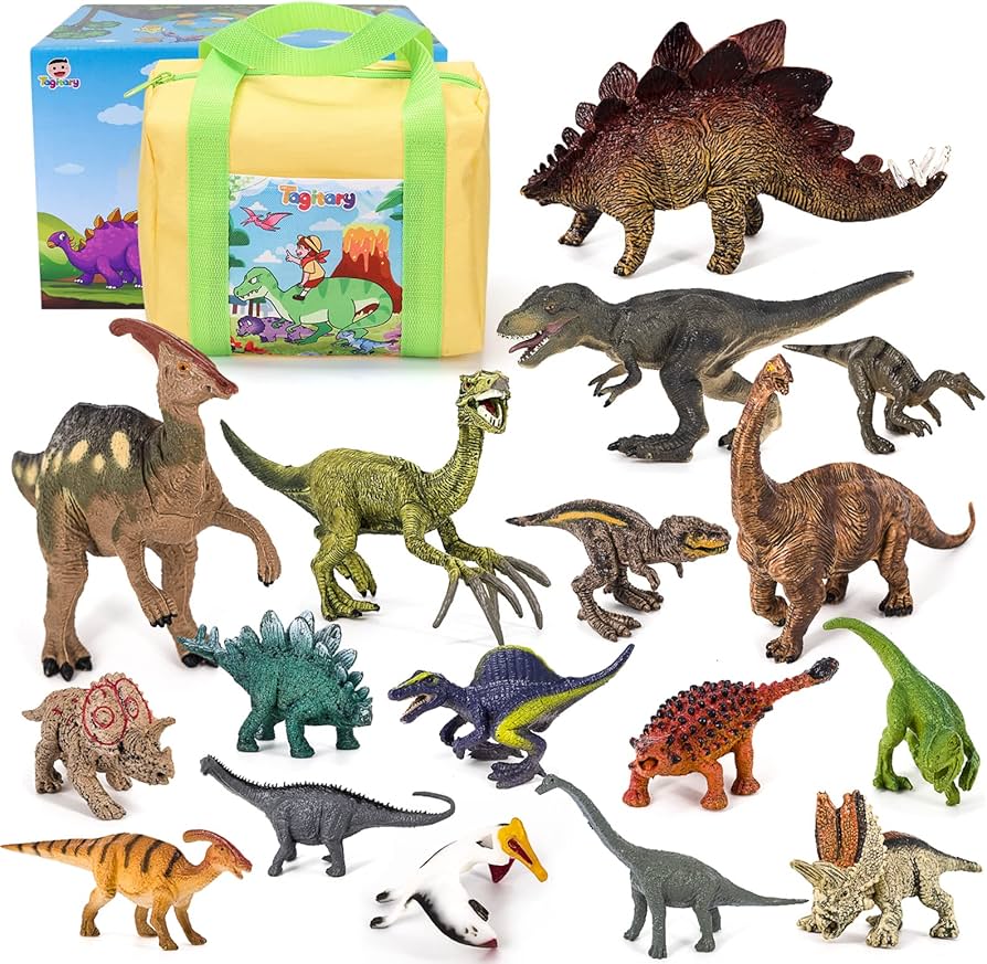 Amazon.co.jp: Tagitary 恐竜フィギュア おもちゃ 17点セット 収納