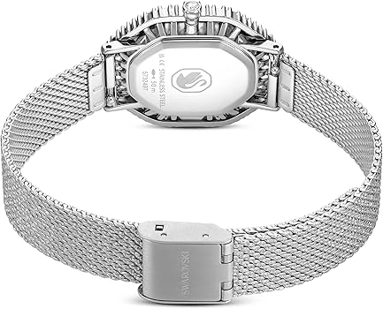 Amazon.com: Swarovski Matrix Octagon Watch, Metal Bracelet, Silver