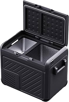 Amazon.co.jp: 車載冷蔵庫 46L -22℃~20℃ ポータブル冷蔵庫 2室独立