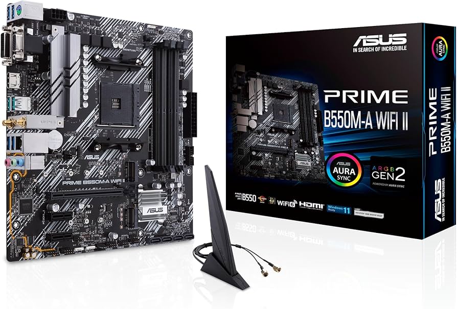 ASUS Prime B550M-A WiFi II - Placa-mãe - Micro ATX - Soquete AM4
