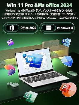Amazon.co.jp: Fsjun Win 11/MS Office 2024搭載 超薄軽量 14型