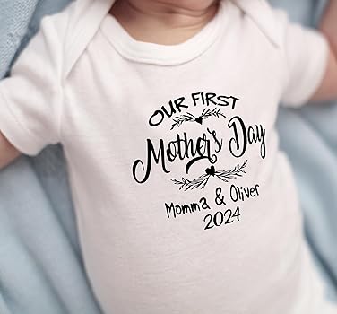 Amazon.com: Customizable Our First Mothers Day Shirts, Mommy and