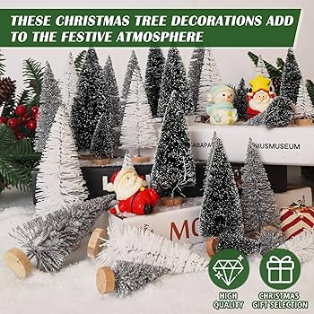 Amazon.com: 30Pcs Mini Christmas Trees Artificial Bottle Brush