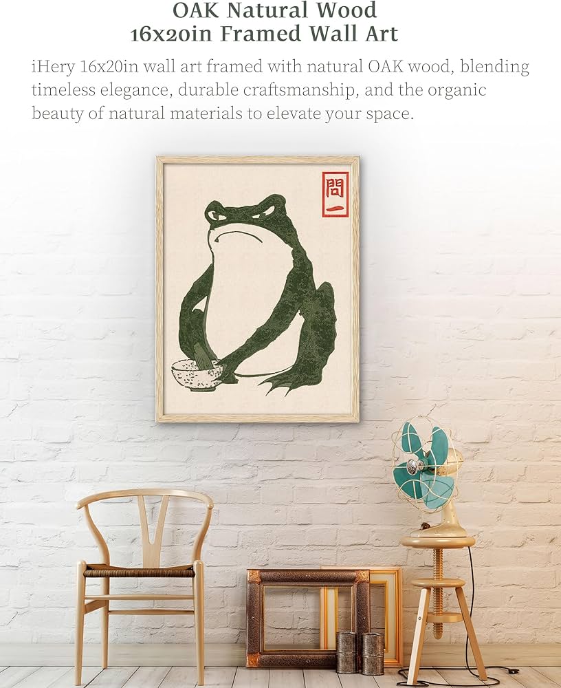 Amazon.com: iHery Natural OAK Wood Framed Wall Art, Large 16x20in