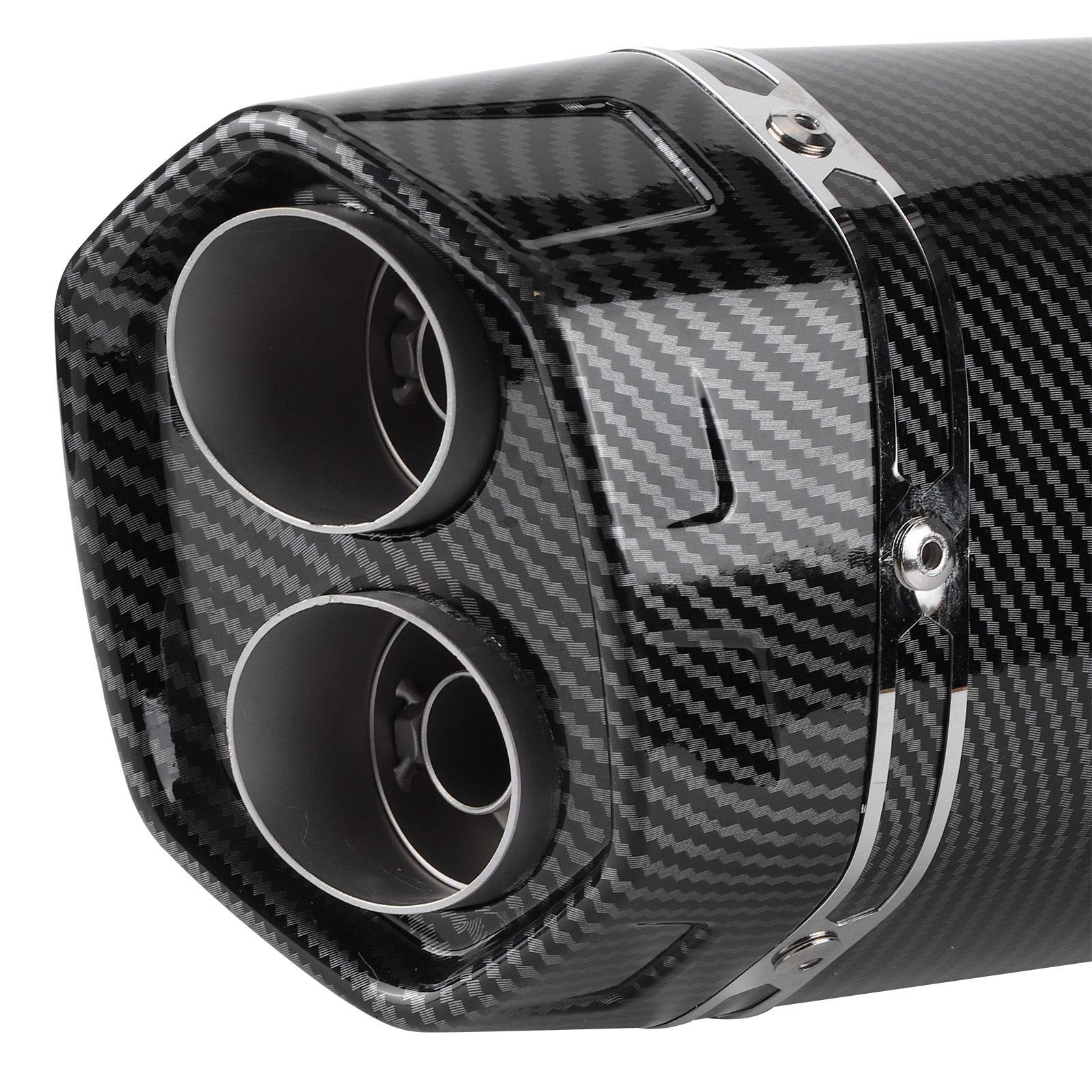 Universal Slip On Exhaust Silencer Dual Outlet 36 51mm Universal