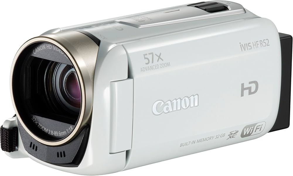 Amazon | Canon デジタルビデオカメラ iVIS HF R52 ホワイト 光学32倍