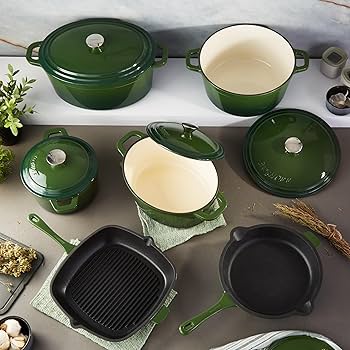 Amazon.com: BergHOFF Neo 11-Inch Cast Iron Grill Pan, Green: Home