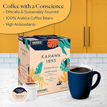 Amazon.com : Kahawa 1893 Medium Roast Coffee K-Cup Pods Safari