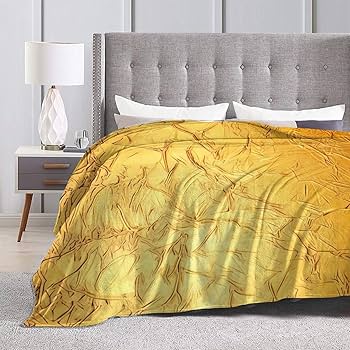 Amazon｜ゴールド 毛布 フランネル ブランケット おしゃれ 柔らかい