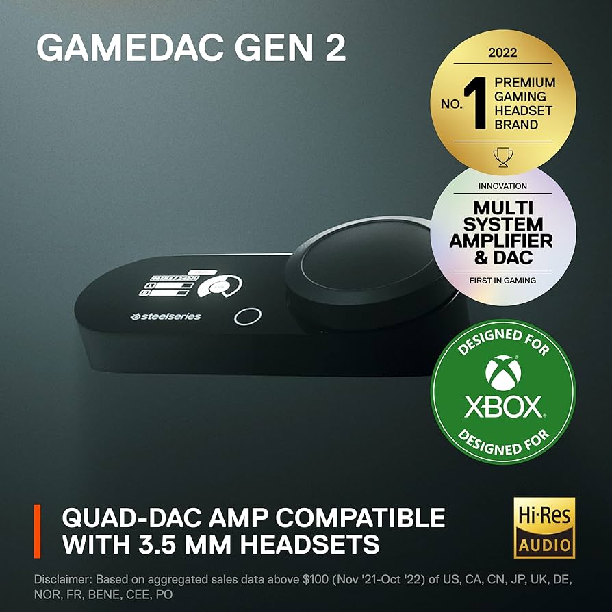 SteelSeries GameDAC Gen 2 for Xbox - Hi-Res Certified - 24BIt
