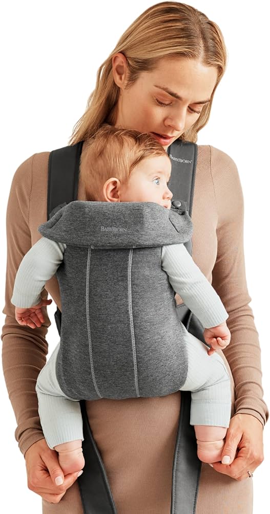 Amazon.com: BabyBjörn Baby Carrier Mini, Dark Gray, 3D Jersey