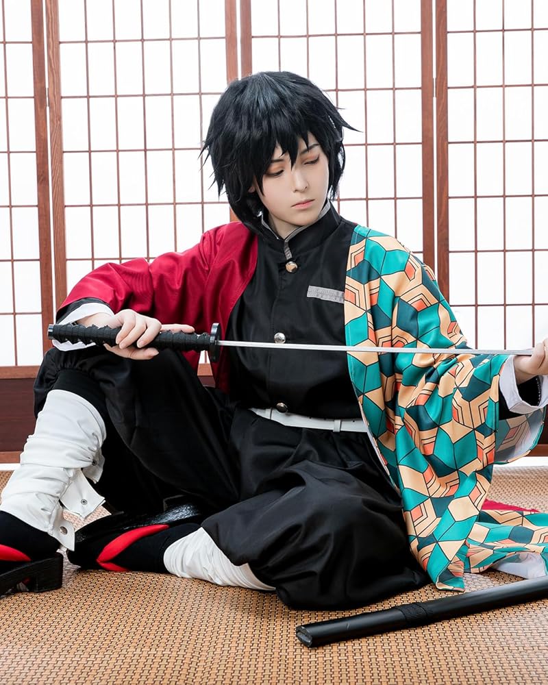 Amazon.co.jp: 神併良品 冨岡義勇 コスプレ ウィッグ付き 水の呼吸