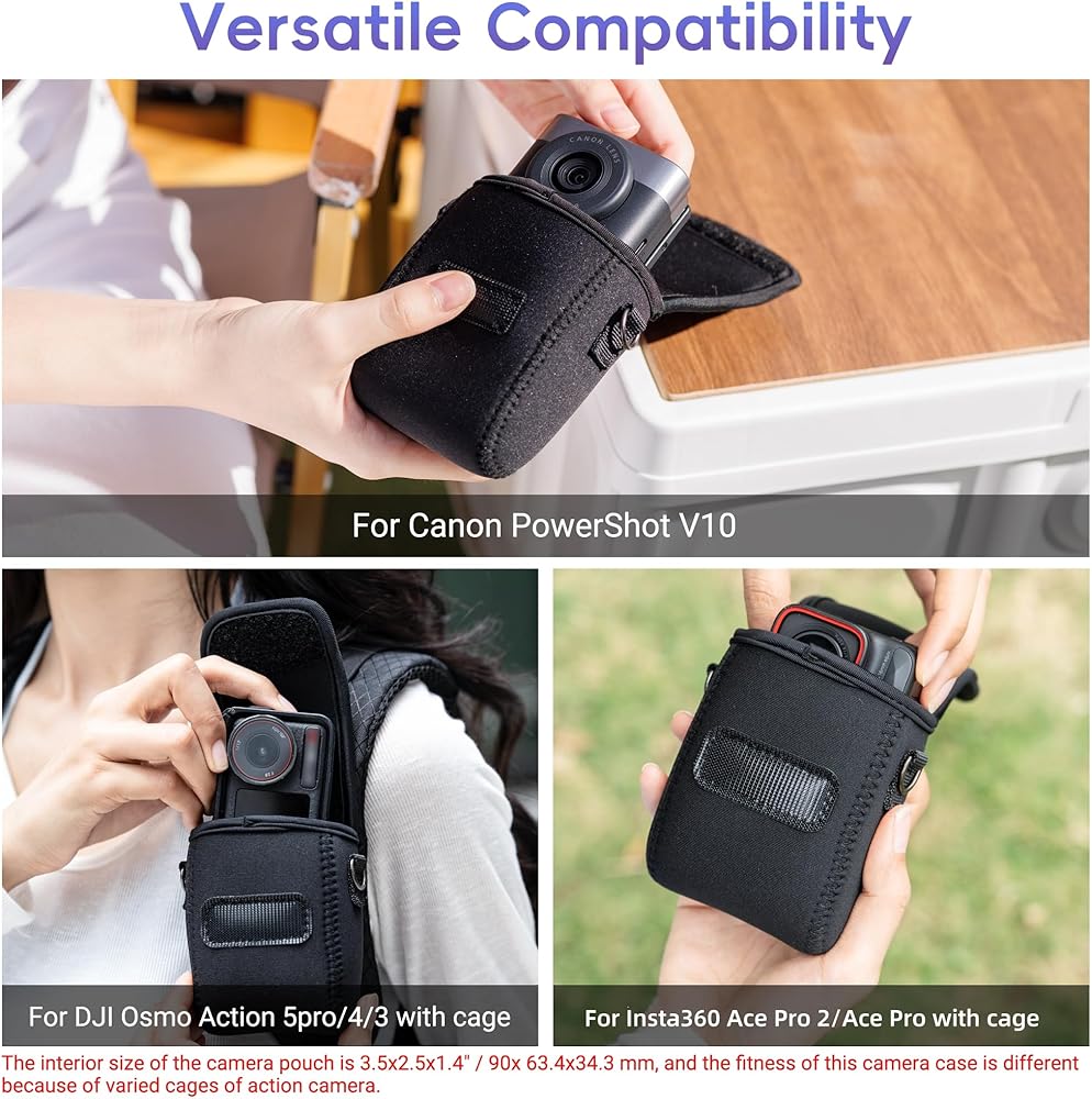 Amazon.com : Neoprene Carrying Case for Canon PowerShot V10 Vlog