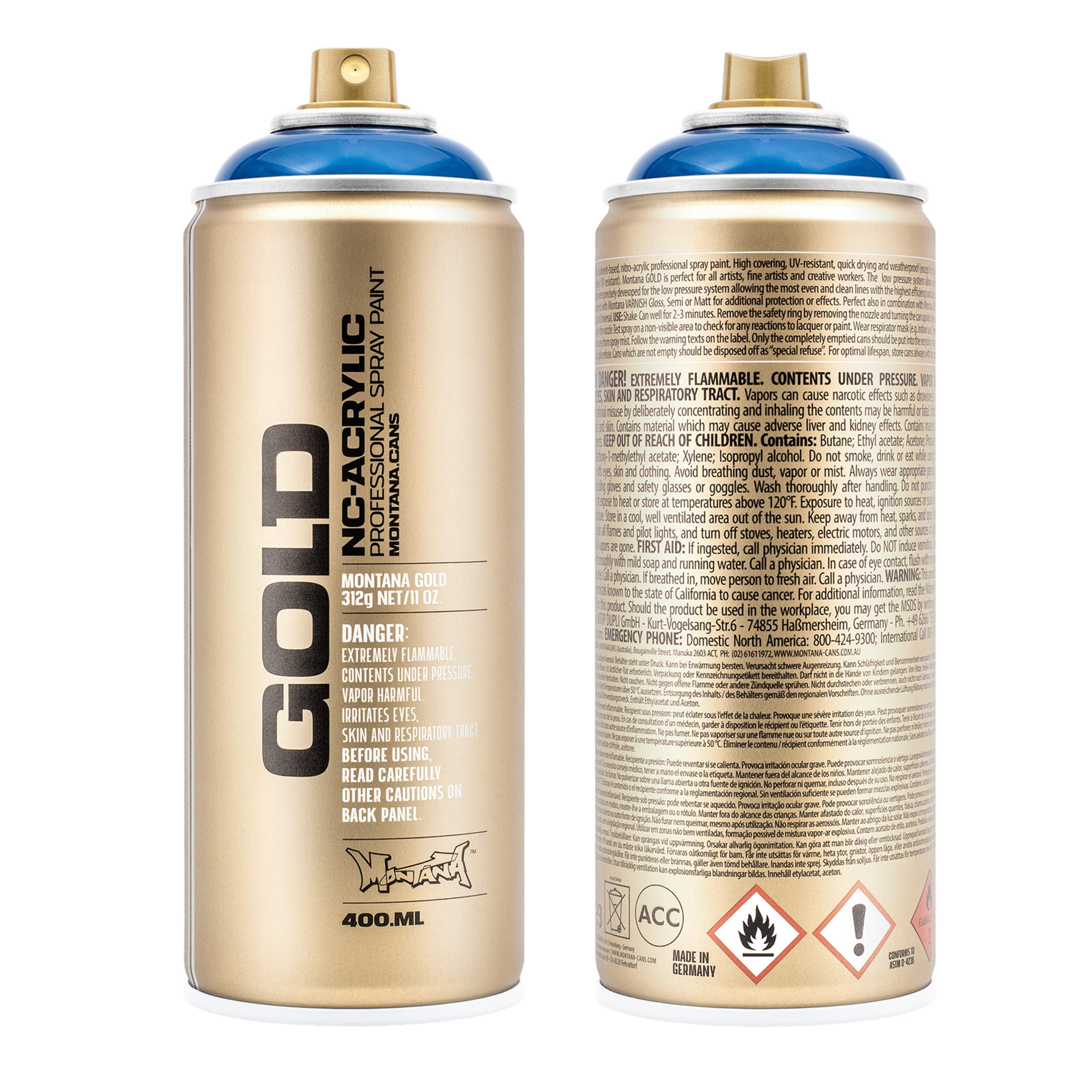 Amazon.com: Montana Cans Montana GOLD 400 ml Color, Transparent