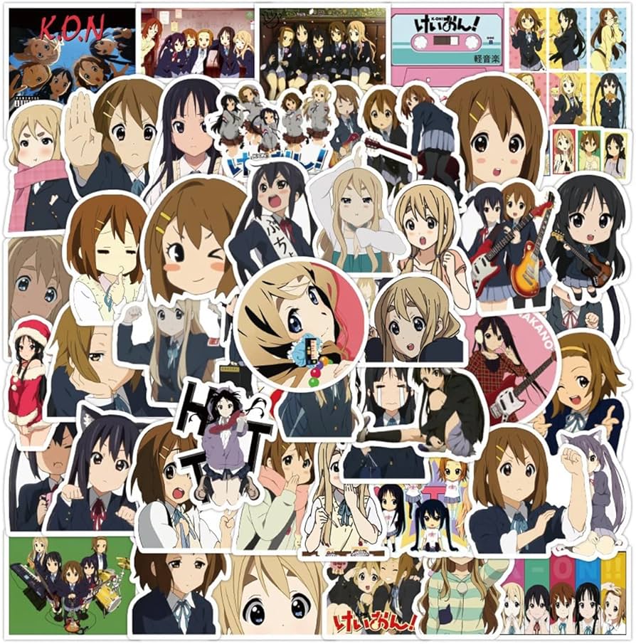 Amazon.co.jp: けいおん シール ステッカー 50枚入り 中野梓 秋山澪