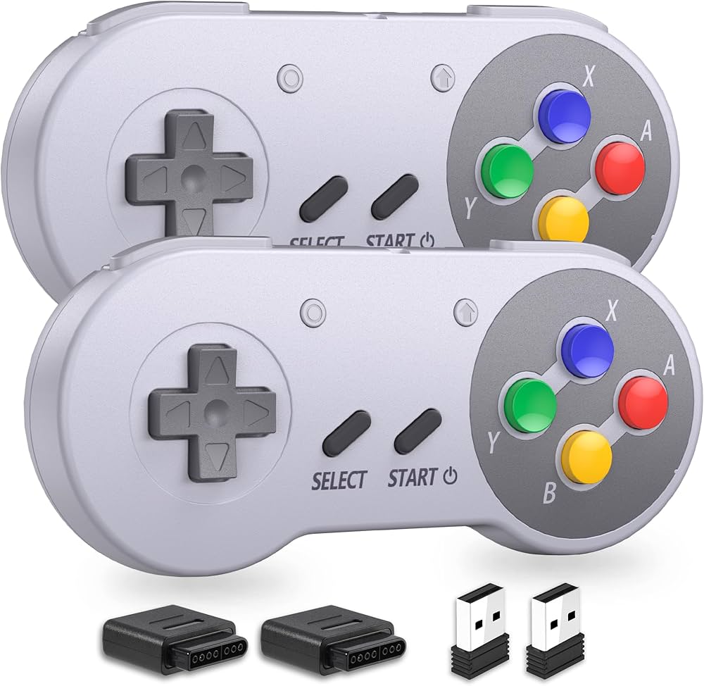 2.4 GHz Wireless SNES Switch Online Controller, SNES & USB