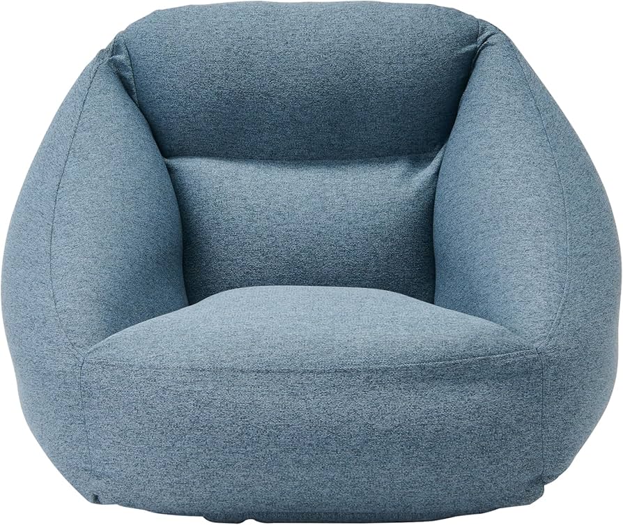 Amazon｜無印良品 空気でできたソファ ネイビー 幅95×奥行95×高さ72.5