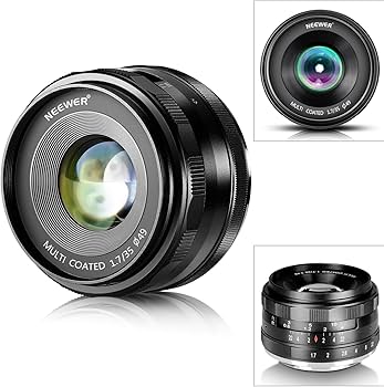 Amazon | Neewer 35mm F1.7 大口径手動プライム固定レンズ APS-C Sony