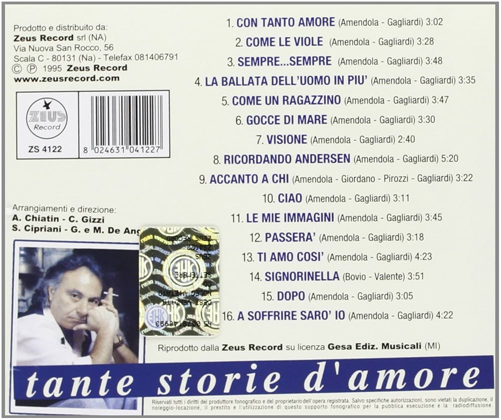 GAGLIARDI,PEPPINO - Storie D'amore - Amazon.com Music