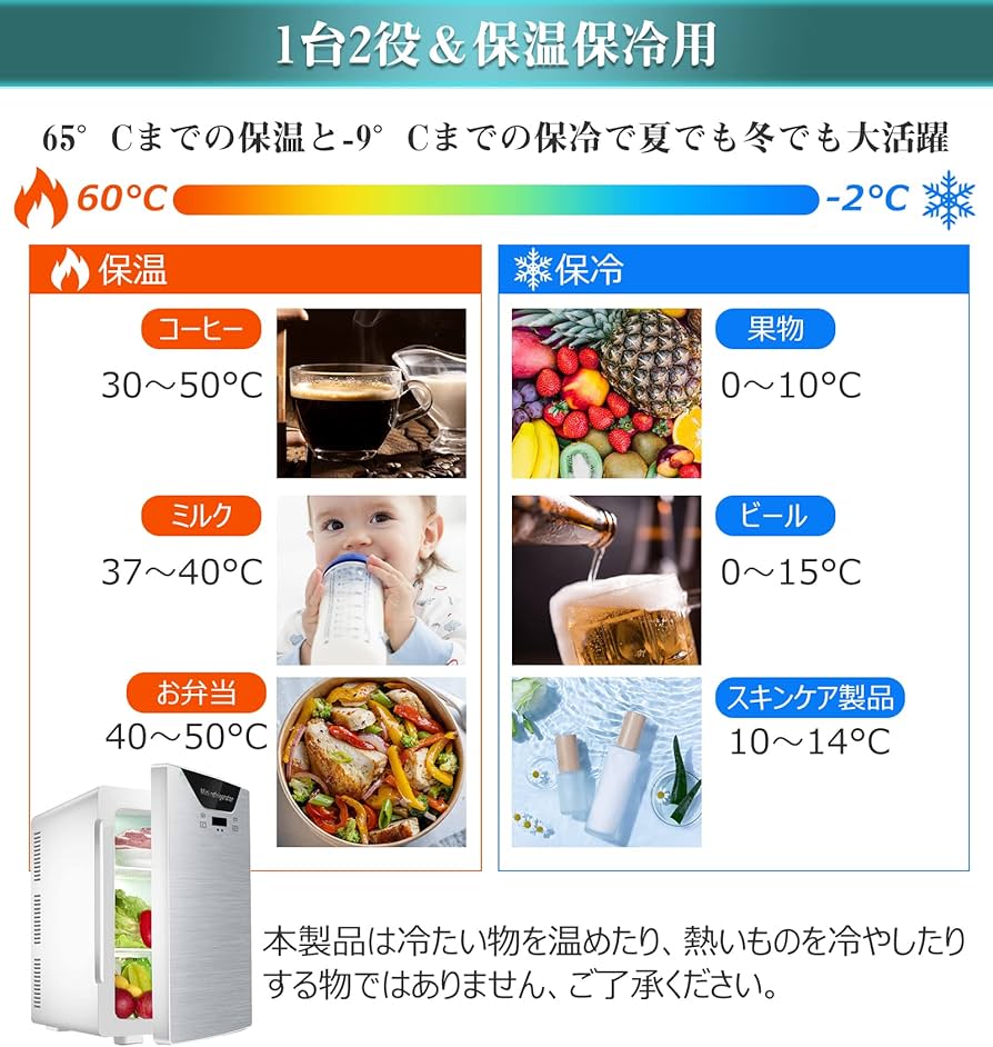 Amazon.co.jp: PLIOSN 小型冷蔵庫 22L 小型 冷温庫 ミニ冷蔵庫