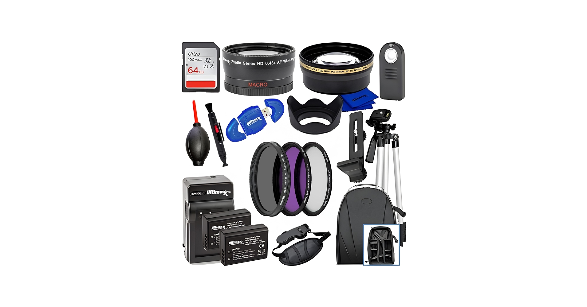 Amazon.com : Ultimaxx 58MM Accessory Kit for Canon EOS Rebel T7