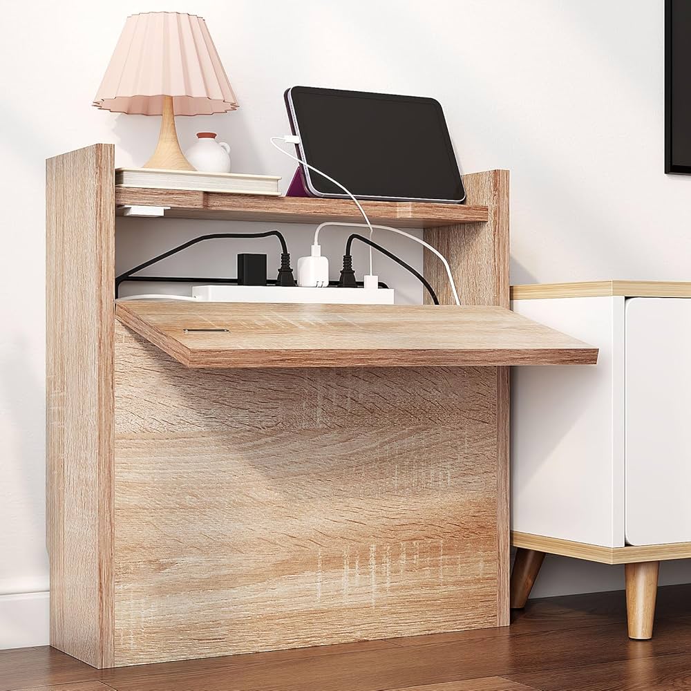 Amazon | IBUYKE ケーブルボックス 木製 2段収納 コンセント隠し