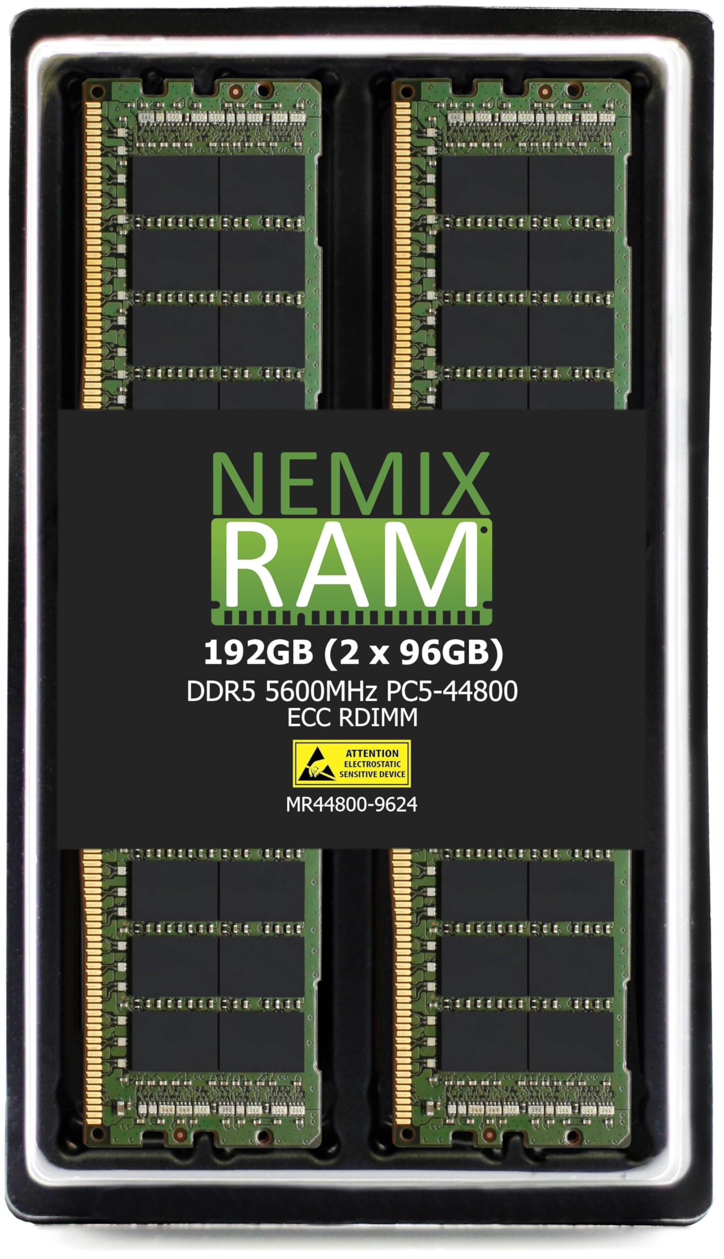 NEMIX RAM 192GB (2X96GB) DDR5 5600MHZ PC5-44800 2Rx4 1.1V CL46 288
